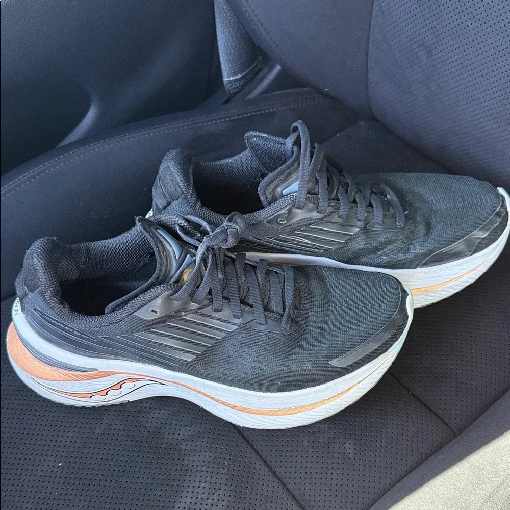 Saucony Black and Gold Athletic Shoes